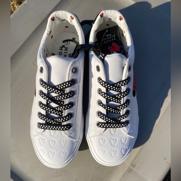 Disney Minnie Mouse Women Low-top Court Sneakers, shoe Size 8 - Picture 2 of 4